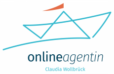 Ein Boot als Logo Online Agentin